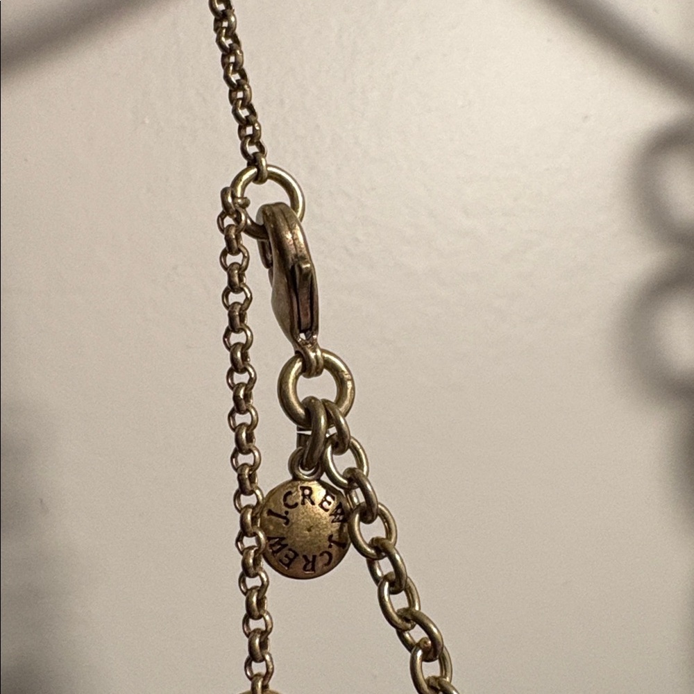 NWT [J. Crew] Green/Gold Gemstone Crystal Wreath Statement Adjustable Necklace - Picture 10 of 10